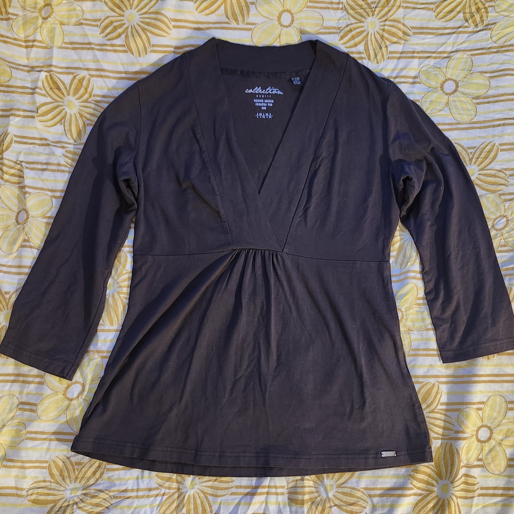 Esprit Brown V-Neck Top